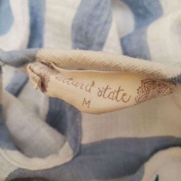 Altar’d State Embroidered Striped Blouse Size Medium - Picture 7 of 9